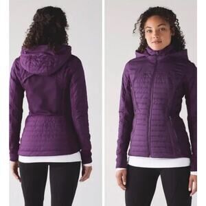 Lululemon First Mile  Jacket Size Dark Magenta Purple Winter run Coat